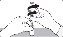 STEP 5: Twist to remove oral dosing applicator.