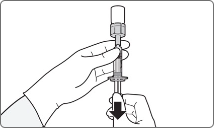 Step 4: Withdraw vaccine into oral dosing applicator..